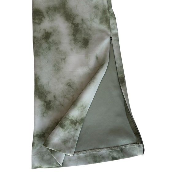 Zara Tie Dye High Waisted Kick Flare Split Leggings - Green - Size Medium - Picture 6 of 8